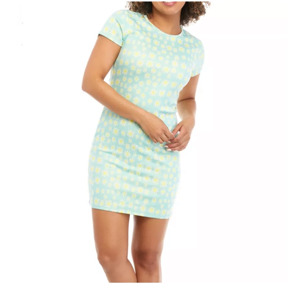 Freshman Blue and‎ Yellow spring flower Ponte dress. Worn once. 48 retail